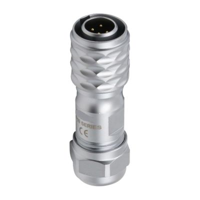 PORRZAJD Metal SF10 Aviation Connector SF1012S Rear nut Socket 2 to 5 pin Reversible(Rearnutsocket4-core)