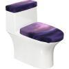 Dreamy lavender purple sea 2-Piece Toilet Seat Cover Set with Tank Lid, Elastic Fit for U-Shape & Elongated Toilets, Bathroom Decor, Housewarming Gift view 1