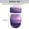 Dreamy lavender purple sea 2-Piece Toilet Seat Cover Set with Tank Lid, Elastic Fit for U-Shape & Elongated Toilets, Bathroom Decor, Housewarming Gift view 2