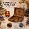 Arcane Divination Oracle Dice Set with Engraved Wooden Storage Box, Handcrafted 10-Piece Symbol Wooden Dice, Intuition Amplifier for Tarot Ritual Meditation Shadow Work Spiritual Guidance view 4