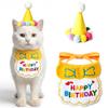 AwnsIMfreien 2pcs Birthday Goose Clothes, Adorable Goose Birthday Bib and Hat Vibrant Print Porch Statue Costume for 17-23in/43.18-58.42cm Garden Geese Festive Decor, Porch Geese Clothes view 1