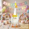 AwnsIMfreien 2pcs Birthday Goose Clothes, Adorable Goose Birthday Bib and Hat Vibrant Print Porch Statue Costume for 17-23in/43.18-58.42cm Garden Geese Festive Decor, Porch Geese Clothes view 2