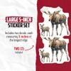 Watercolor Moose and Calf Stickers - Woodland Wildlife Animal Decal - Nature Lover Aesthetic - 2 Pack - 5 Inch Design - Smooth Surface Vinyl Stickers - Printed in the USA - IHS14415 view 3