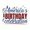 America's Birthday Celebration Stickers - Patriotic Decal - Independence Day Decor - USA Holiday Emblems - 2 Pack - 5 Inch Design - Smooth Surface Vinyl Stickers - Printed in the USA - IHS14353 view 1