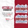 America's Birthday Celebration Stickers - Patriotic Decal - Independence Day Decor - USA Holiday Emblems - 2 Pack - 5 Inch Design - Smooth Surface Vinyl Stickers - Printed in the USA - IHS14353 view 3