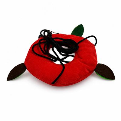 APLVFFZH Small Animal for Guinea Pig, Hamster, and Ferret, Hang Pet Bed with Leaf Design, Red, Round Swing