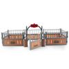 DAGLLGEW Horse Stable Playset Fence 17.3x7.9x5.9'' Realistic Plastic Horse Barn Playset Fence Imaginary & Creative Educational Toys Accessories for Lovers Toys Barn Farm view 1