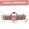 DAGLLGEW Horse Stable Playset Fence 17.3x7.9x5.9'' Realistic Plastic Horse Barn Playset Fence Imaginary & Creative Educational Toys Accessories for Lovers Toys Barn Farm view 2