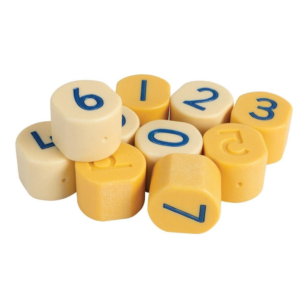 Yellow Door Number Stamping Stones - 10 Pieces
