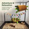 YWJLQH Small Animal for Guinea Pig, Hamster, Ferret, or Rat, Red, Round Swing view 2