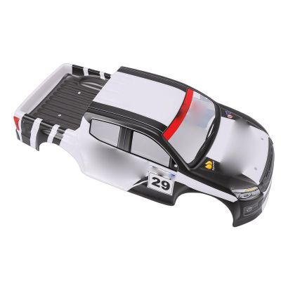 Asixxsix 1/10 RC Car Body Shell Compatible with Racing Drift Truck, 26cm Wheelbase PVC Body Cover for On Road Vehicle, Accessories Spare Parts (Black White)