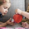 14pcs Tea Party Set for Girls Pretend Kitchen Toy Tea Set Metal Kitchenware Accessory Cups Dishes Food Tray for view 4