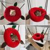 FLCPJGV Small Animal for Ferret, Guinea Pig, and Rat - Soft Hanging Pet Bed, Red, Round Swing view 4