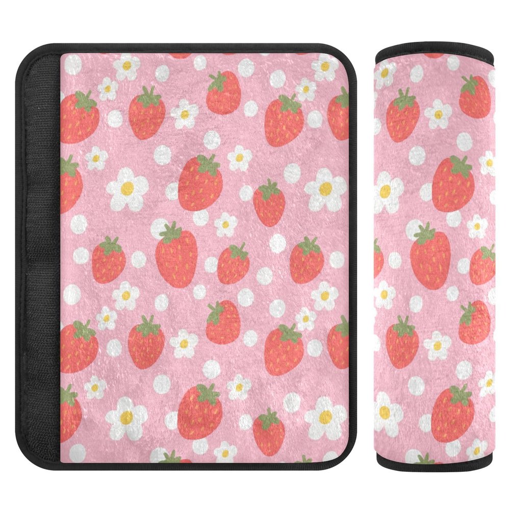 Nexawaveo Strap Covers 6.5"6.5" Strawberries Cute