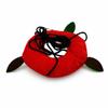 FJMQHU Small Animal for Hamster, Ferret, Rat, Guinea Pig, and Other Small Pets - Hanging Pet Bed with Leaf Design, Red, Round Swing view 1
