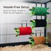 FJMQHU Small Animal for Hamster, Ferret, Rat, Guinea Pig, and Other Small Pets - Hanging Pet Bed with Leaf Design, Red, Round Swing view 3