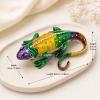 LOGOFUN Jeweled Lizard Enamel Trinket Box Ring Earring Storage Case view 2