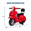 Licensed Vespa Kids Electric Scooter, 6V 4-Wheel Ride on Motorcycle view 4