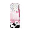 Cowgirl Western Kids Sleeping Bag Pink Cowhide Backpacking Black and White Cow Print Wearable Camping Blanket for Hiking Outdoor Travel Hunting Cowboys Gifts for Women Horse Gifts for Girls Sleep Bag view 3