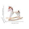 petsola Wooden Rocking Horse Stable Rocking Horse Sturdy Rocker for Young Children, Kids view 3