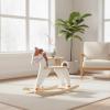 Qianly Wooden Rocking Horse Classic Rocking Horse Modern Minimalist-Style Rocker for Nursery view 2