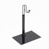 Fonowx Action Figure Stand Display Base Holder Support Bracket With Curved Cradle And Adjustable Upright Support Electroplated Metal Base For Secure Standing And Tidy Presentation suitable for shelves cabinets studios , Black , B view 1