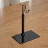 Fonowx Action Figure Stand Display Base Holder Support Bracket With Curved Cradle And Adjustable Upright Support Electroplated Metal Base For Secure Standing And Tidy Presentation suitable for shelves cabinets studios , Black , B view 2