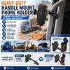 WYMZF Heavy Duty Truck Phone Holder for Mercedes-Benz Sprinter 4500 Cargo Van 2012-2016, Handle Clamp Mount Cell Phone Holder with Adjustable Arm for Semi Truck Pickup Excavator Bus RV view 4