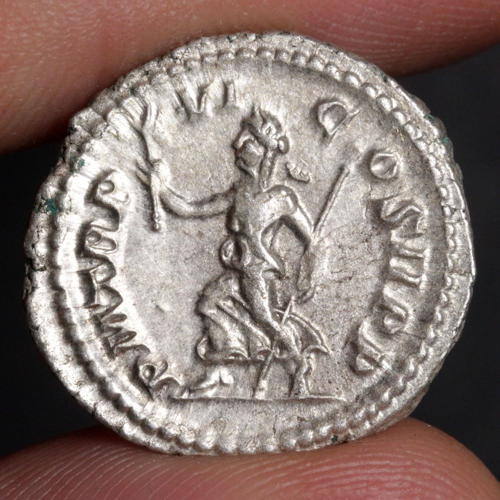 Goddess of Peace Ancient Roman Coin Silver Denarius 230AD with COA