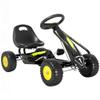 Qaba Pedal Go Kart for Kids with Adjustable Seat for 3-6 Years Black view 1