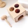 TTETTZ Children Percussion Game Wooden Hammering Box Toy Ball Drop Cube with Mallet and Three Balls for Repeated Striking Practice and Tracking Skills Suitable for Preschool playrooms Activities view 4