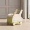 Bothyi Children Trolley Rolling Toy Organizer Push Cart Storage Chest Infant Pusher Polypropylene Material Food Grade PP Suitable for Nursery Playroom Living Room, Green, White and Green, Large view 4