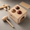 Chosertory Children Percussion Game Wooden Hammering Box Toy Ball Drop Cube with Mallet and Three Balls for Focus Building Suitable for Preschool playrooms Activities view 4