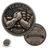 Personalized to My Son Challenge Coin, Fist Bump American Flag view 1