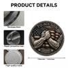 Personalized to My Son Challenge Coin, Fist Bump American Flag view 2