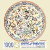 Bits and Pieces - 1000 Piece Round Puzzle - Ninety Nine Butterflies, Flowers and Butterflies - - 1000 pc Jigsaw view 2