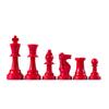 Wholesale Chess Staunton Colored Chess Pieces (Red) view 1