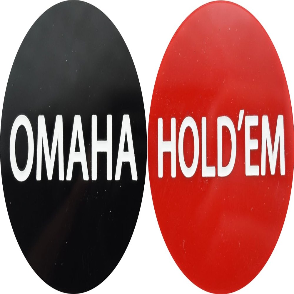 1 Omaha/Hold'em Button 2 INCH Omaha Holdem Poker TOURNAMENTS