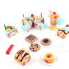 HenMerry 75PCS DIY Cutting Cake Set - Kids Play Kitchen Food Pretend Play Toy - Best for Girls Birthday Party Gift (75PCS Blue) view 4