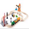 Hape Crossing & Crane Set | 32-Piece Wooden Railway Cargo Playset for Kids Multicolor view 1