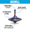 Plexity Labs UFO Tops - Roswell - Metal Spinning Top - Inspired by The Documented 1947 UFO Sighting in Roswell, New Mexico (Color: Psychedelic Steel) view 2