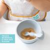 Bumkins Baby Bowl, Silicone Feeding Set with Suction for Baby and Toddler, Includes Spoon and Lid, First Feeding Set, Training Essentials for Baby Led Weaning for Babies 4 Months Up, Gray view 4