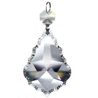 Asfour 1.5 Inches Clear French Cut Lead Crystal, 38mm Set of 10pcs