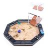 C4Labs 10" Octagon Engraved Wood Dice Tray - Cartographer Map Design view 4