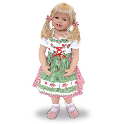 The Ashton-Drake Galleries Louisa Lifelike Child Doll Wearing an Authentic Bavarian Costume