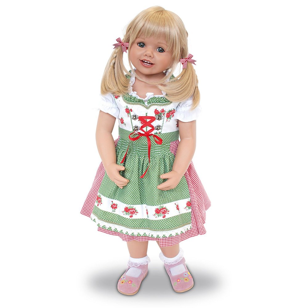 The Ashton-Drake Galleries Louisa Lifelike Child Doll Wearing an Authentic Bavarian Costume