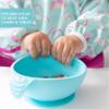 Bumkins Silicone Baby Feeding Set with Suction, Includes Spoon and Lid, Essential for Baby Led Weaning, Blue view 3