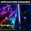 38.2 Inch Dueling Lightsaber,FX LED Light Saber,Metal Hilt,Replaceable Blade,4 Modes Sounds,Blaster,Rechargeable,Age 6 7 8 9 10 11 12 13 14 Kids Toys,Cosplay,Brithday Gift(Skywalker-Blue) view 2