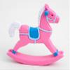 Wood Pink Rocking Horse (Pack of 6) / Baby Shower Girl, Newborn Favor, Gift view 1