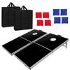 BBBuy Foldable Cornhole Toss Bean Bag Game Set MDF Board with Aluminum Frame 8 Corn Hole Bean Bags & Carrying Bag Outdoor Lawn Yard Game (4FT x 2FT) view 1